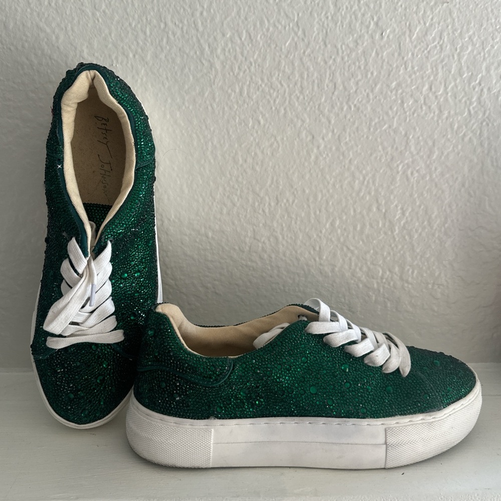 Green Glitter & Sparkle Sneakers